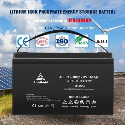 100ah 120ah Rv ক্যাম্পার 12v Lifepo4 ব্যাটারি ওভারলোড সুরক্ষা