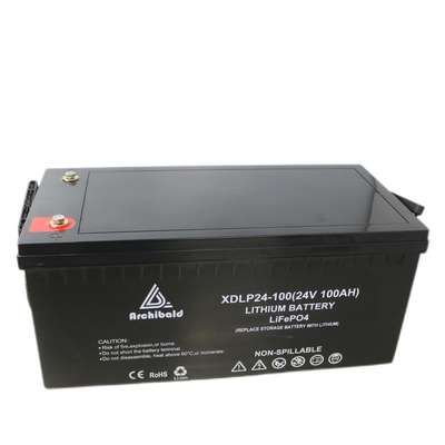 নৌকা Lifepo4 ব্যাটারি 24v 100ah OEM / ODM দীর্ঘ সাইকেল জীবন